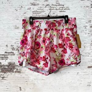 Avia Floral Pink Women's Athletic Shorts